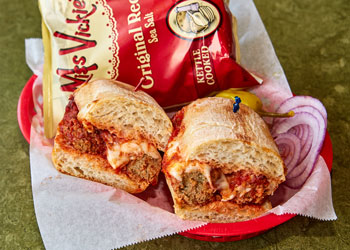 Meatball & Mozzarella Sandwich